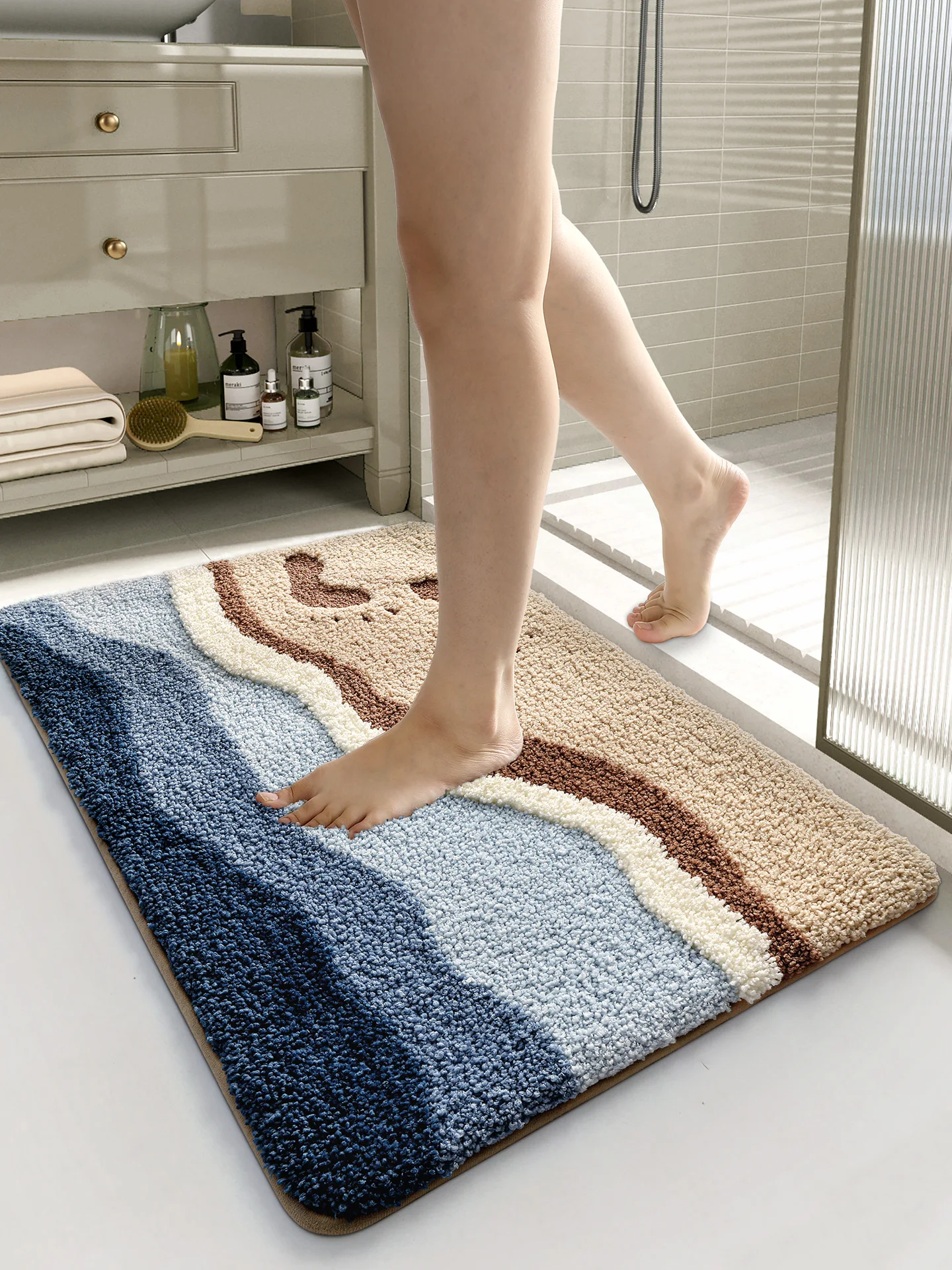 

Быстросохнущий утолщенный противоскользящий коврик для ванной комнаты, для домашнего использования, прочный, машинная стирка