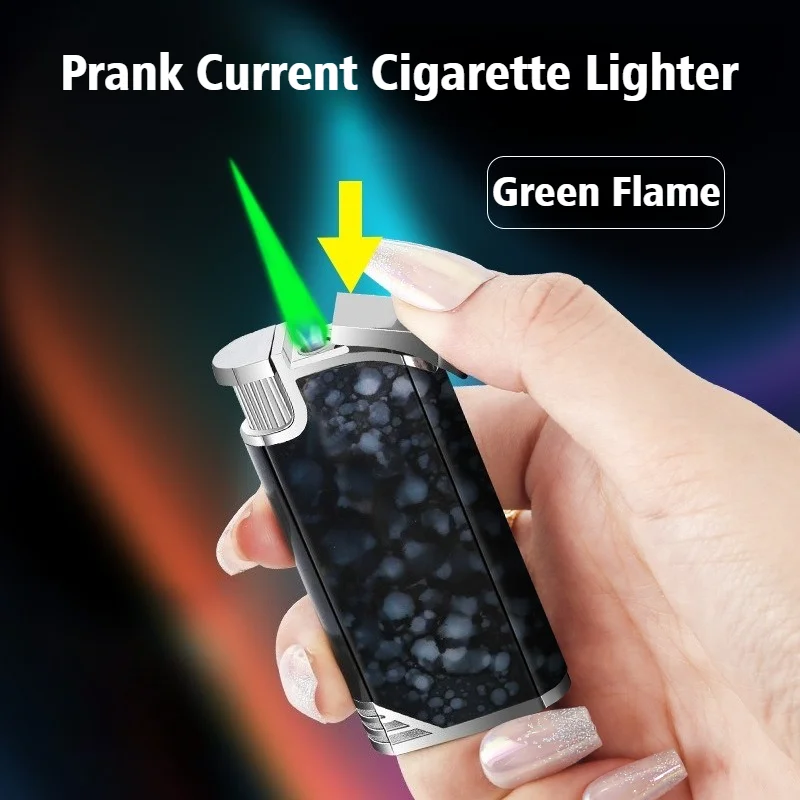 

Electrician Toy Lighter Safe Current Prank Friend Windproof Open Green Flame Inflatable Cigarette Lighters & Smoking Accessories
