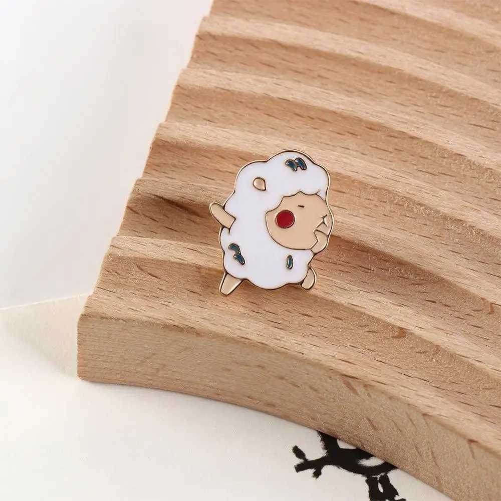 Little Sheep Jesus Messiah Brooches Interest Originality Shirt Lapel Pins Happy Swag Dancing Christian Faith Icon Badge