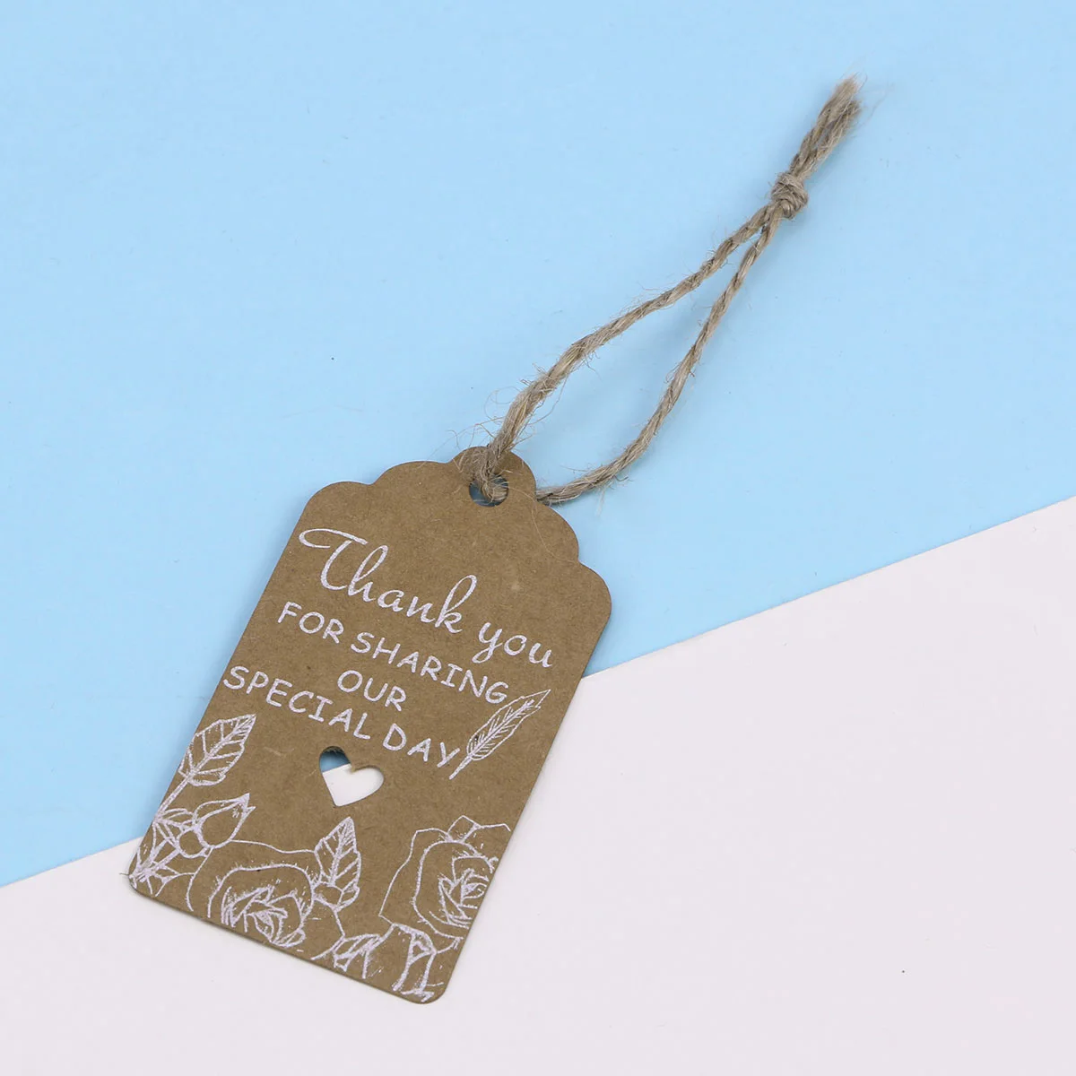 

100 Pcs Tag Card Tabs Kraft Paper Tags Party Favor Gift Wedding for Favors Valentine