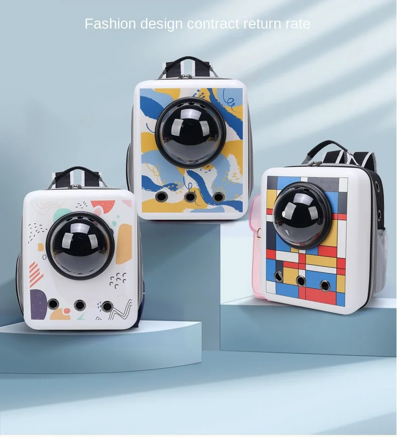 

Cat Bag Breathable Pet Carrier for Cat Outdoor Portable Travel Backpack Transparent Bag Carrier Pet Transport Space Capsule Bag