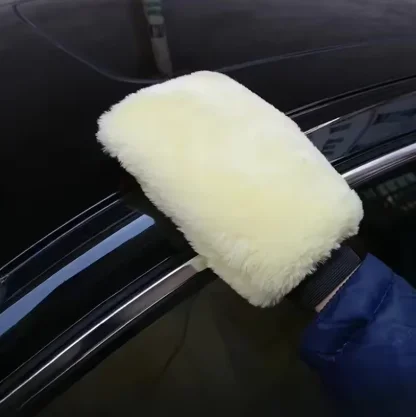 

Two-Function Car Wash Glove Designed for Pre-Wash Soak Application and Post-Rinse Drying and Polishing Actions