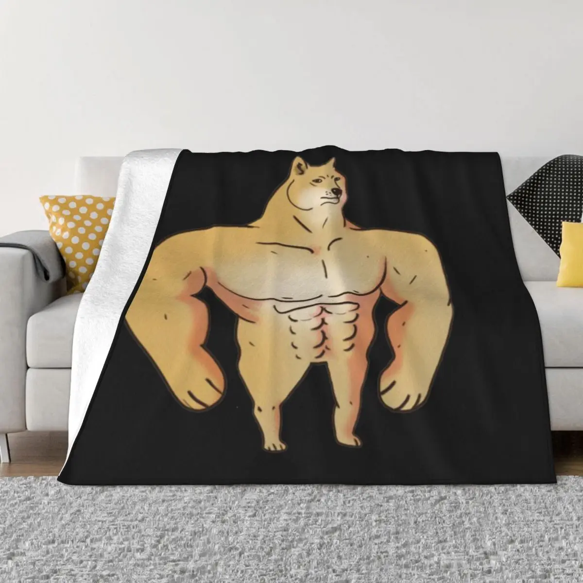 Big Swole Doge 143 Plush Couple Blankets Custom Blanket Personalized Throw Blanket