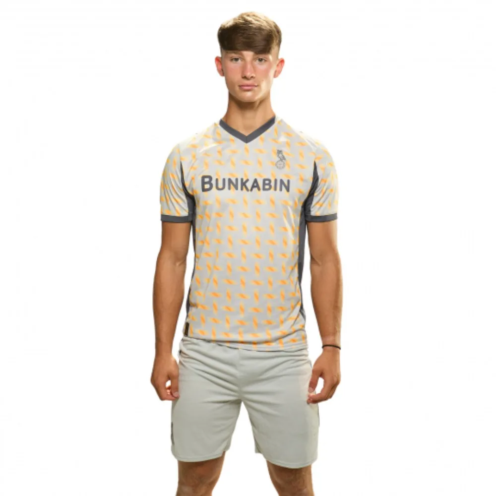 25-26 Oldham Athletic AFC Home and Away قمصان كرة القدم ثلاثية الأبعاد مطبوعة قصيرة الأكمام تي شيرت رياضي نفسها للبالغين والأطفال #3