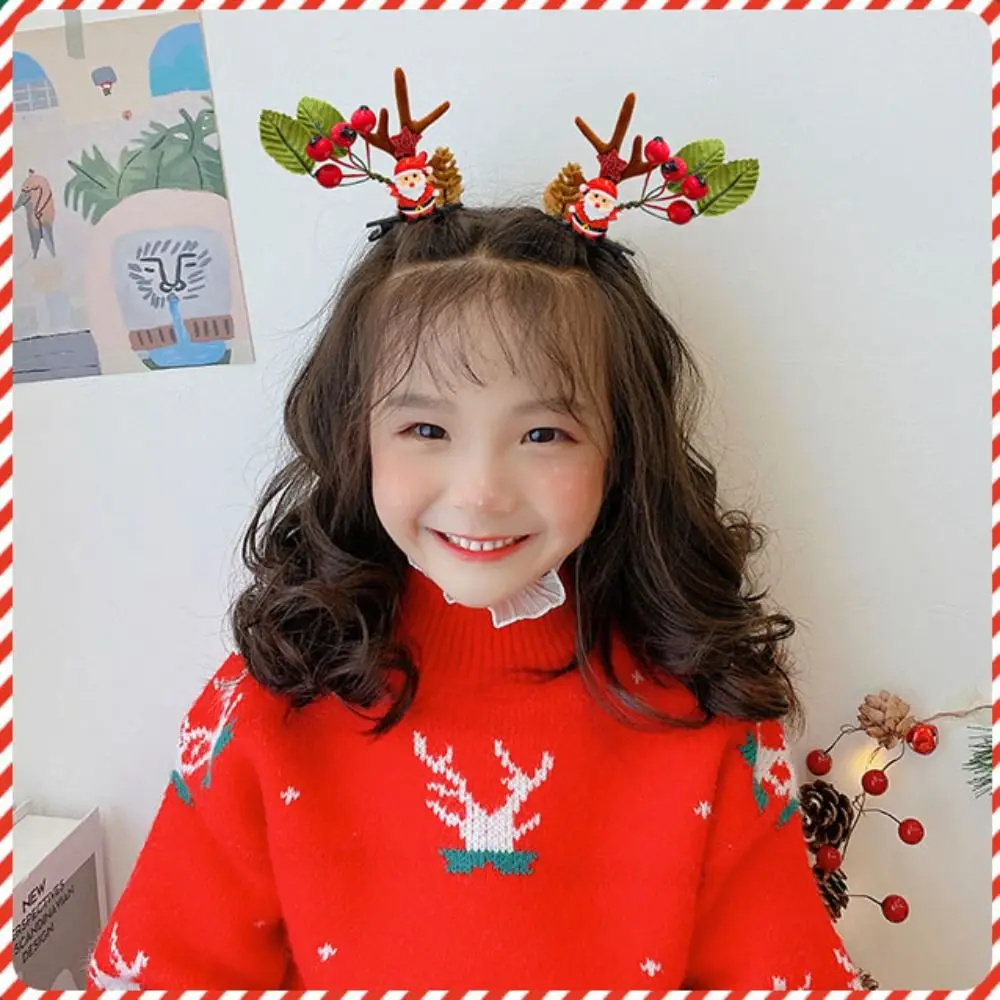 

Merry Christmas Decor Christmas Hairpin Bowknot Sequin Christmas Hat Headabnd Gifts Bear Hair Clip Christmas Costume Dress Up