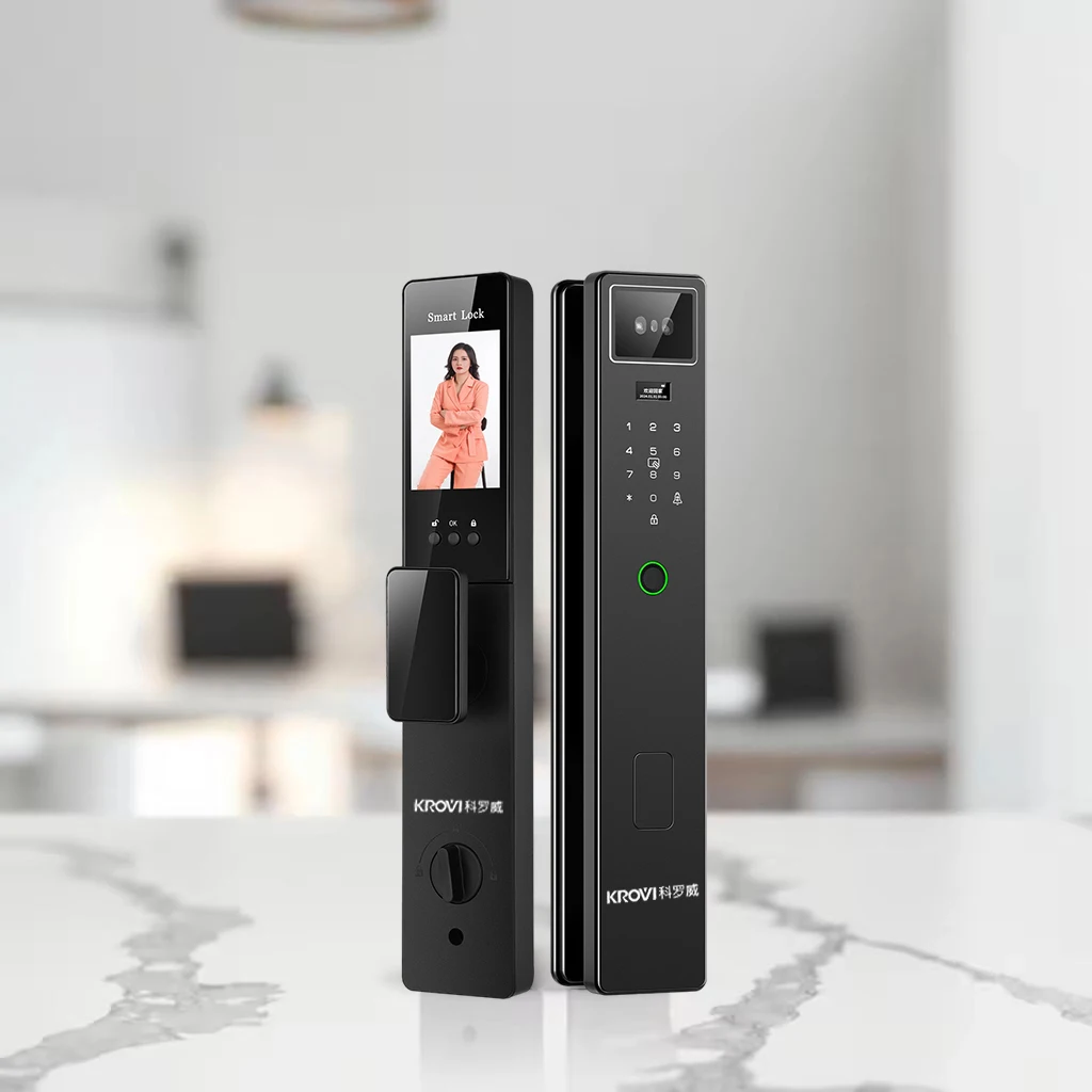 KROVI PR11 Fully Automatic Intelligent Lock Palm Print Facial Recognition Fingerprint Authentication Cloud Wi-Fi Enabled Tuya