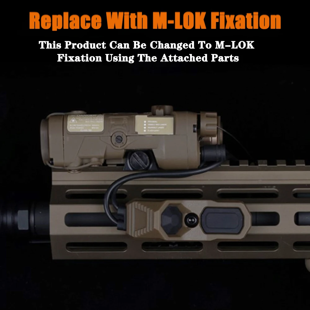 AXON Pulsante a due fili Pressostato attivato remoto Torcia tattica PEQ Laser SF/2.5/Spina gru, adatto per guida Picatinny