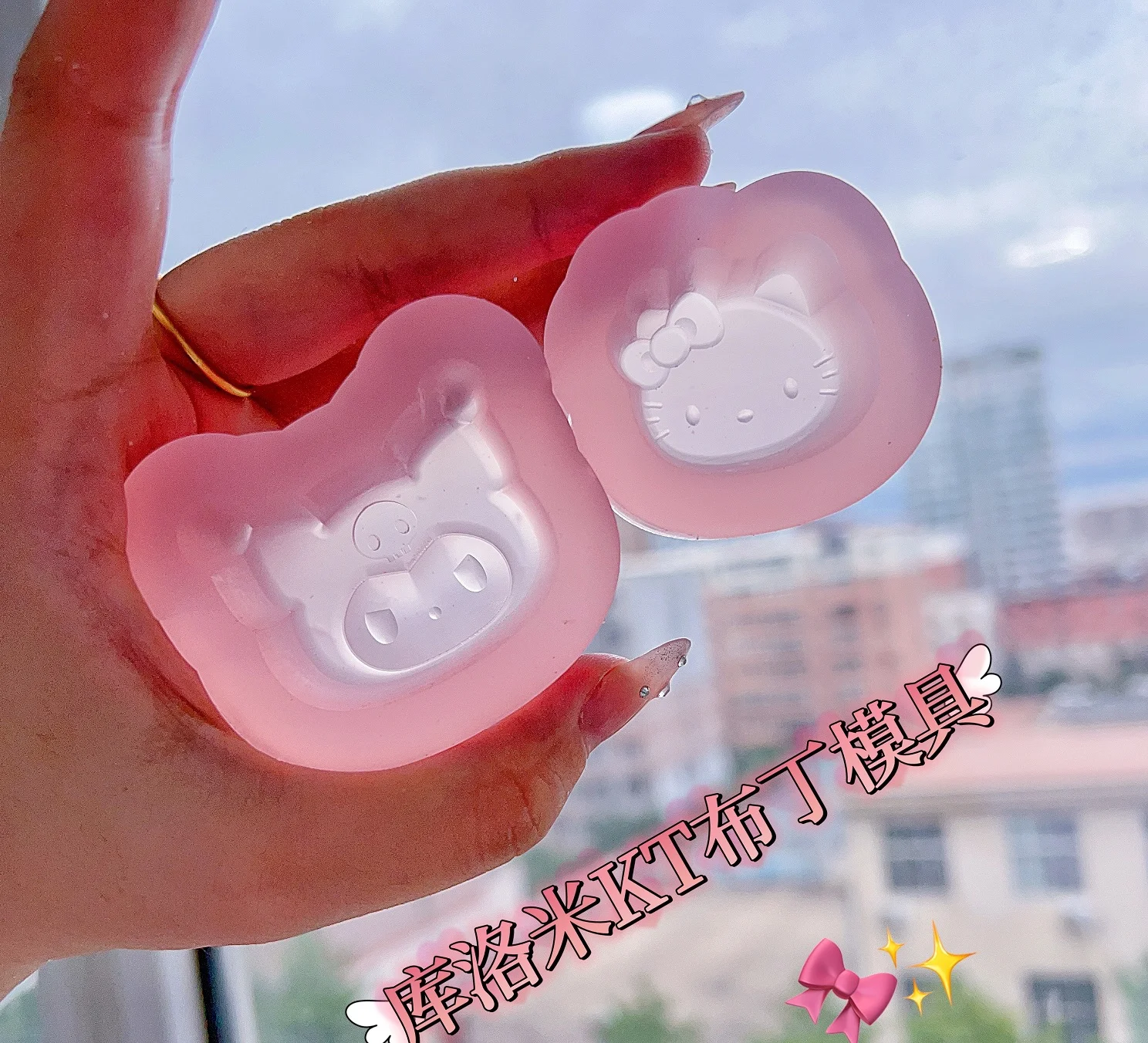 wsy-405 squash kitty silicone mold 3d Cat resin mold handmade squishy Matte mould