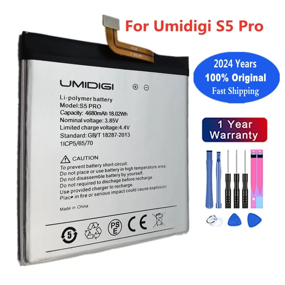 

2024 Years High Quality Original UMI Battery 4680mAh For UMI Umidigi S5 Pro S5Pro Smart Phone Replacement Batteries Bateria