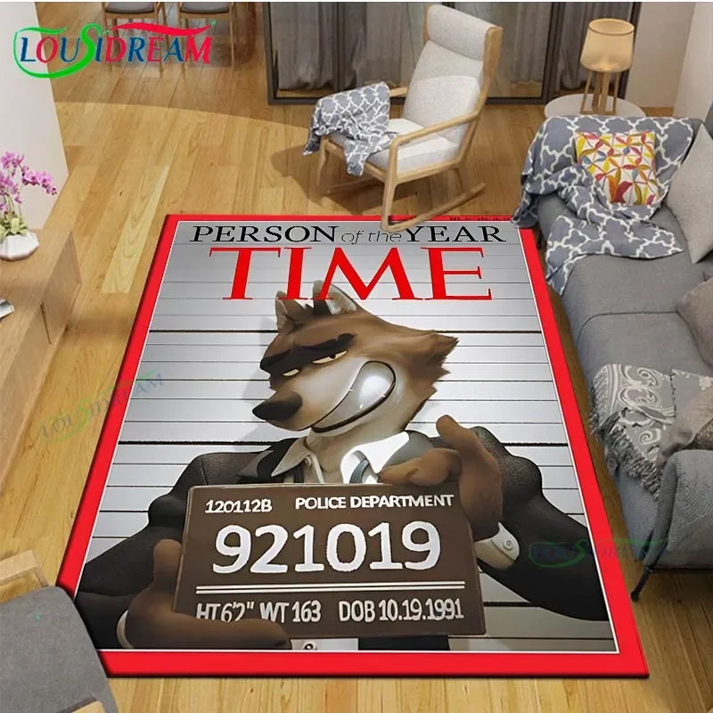 Cartoon Film TT-The-Bad-Guys Printed  Carpets Living Room Anti-Skid Area Rug Kids Bedroom Mats Yoga Mat Large Carpet Decor