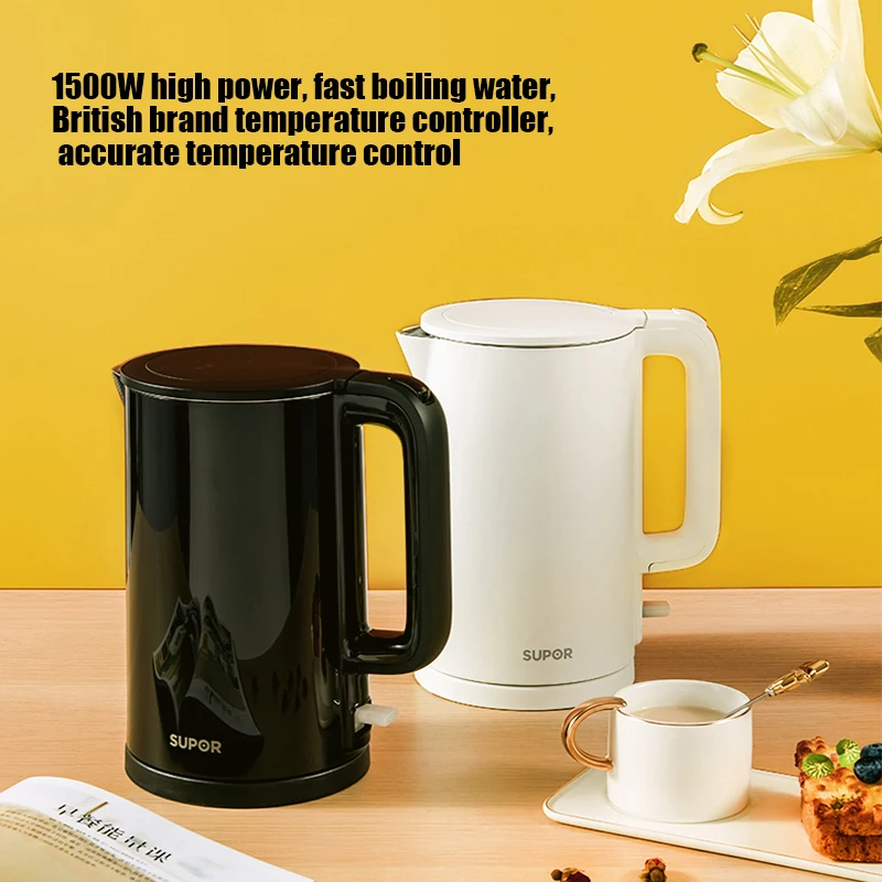 SUPOR Electric Kettle Fast Hot boiling Stainless Intelligent Temperature Control Anti-Overheat Kettle Tea Pot ElectricTea Maker