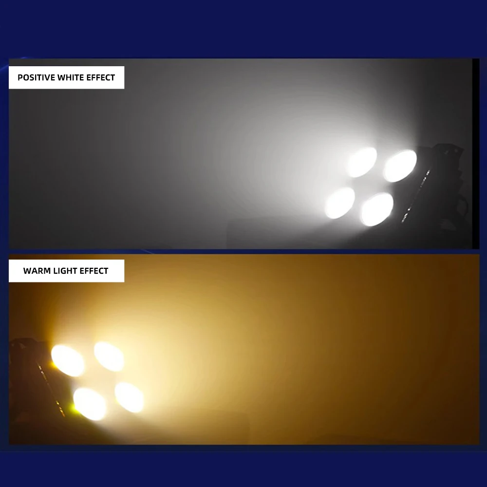 4 Eye Waterproof Audience Stage Wash Light, Warm White Beam Spot for Outdoor Party, High Brightness Atmosphere Lighting