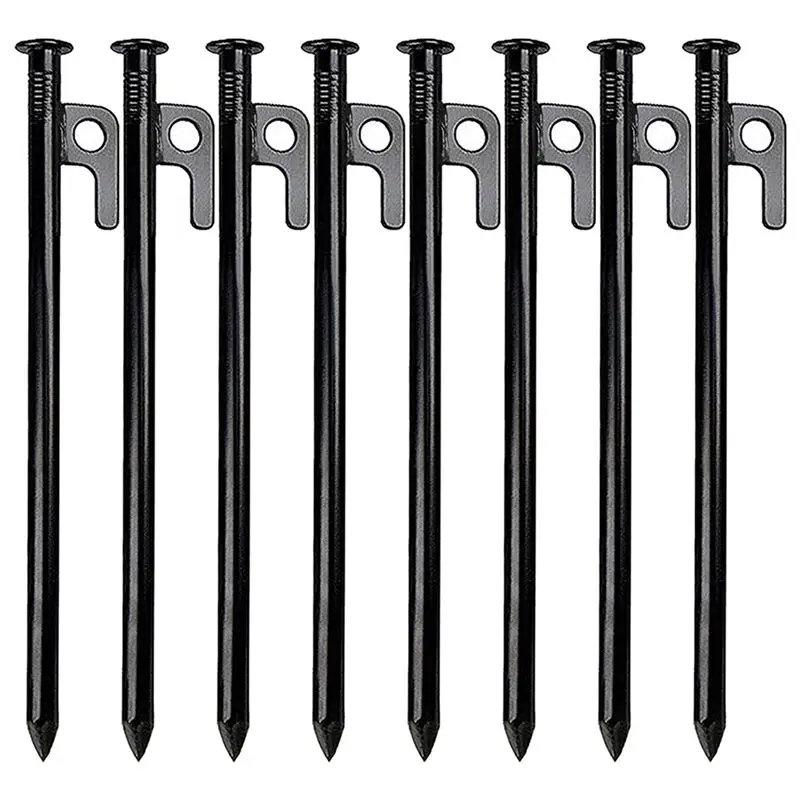 paquet-de-16-piquets-de-tente-nalfi-piquets-de-tente-en-metal-robustes-pour-le-camping-piquets-de-tente-en-acier-incassables-et-rigides-40-cm