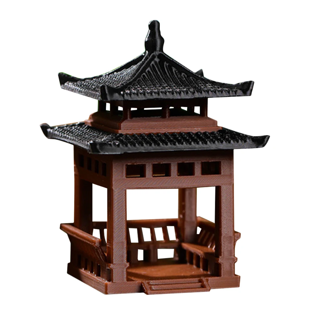 

Mini Pagoda Statue Miniature Japanese Pavilion Figurine, Flower Vase, Micro Landscape, Asian Zen Garden