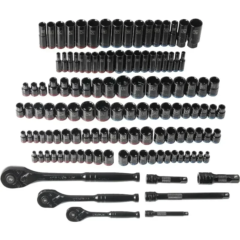 .STARWORK TRUE MECHANIC™ 0-Piece Mechanics Set, 0T Ratcheting Wrench, Profsional, SAE/Metric