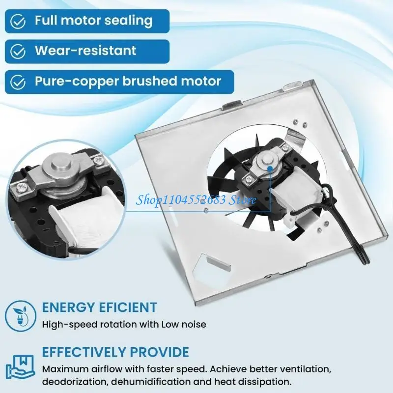 Y6GD Advanced Vent Fan Easy Installation Bathroom Fan Low Noise Ceiling Fan Motor Assembly Upgrades for Modern Home Bathrooms