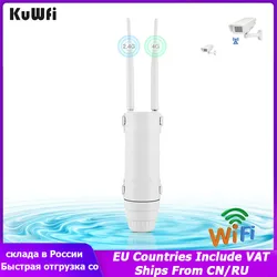 KuWFi-enrutador WiFi 4G para exteriores, extensor de punto de acceso WIFI a prueba de agua, con tarjeta SIM 4G de 300Mbps, para cámara IP