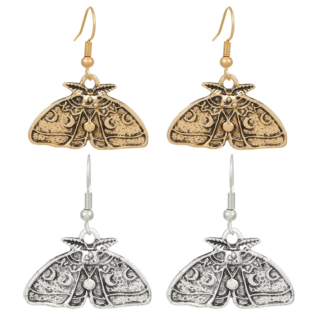 1Pair Vintage Egyptian Style Sacred Wings Moth Earrings for Women Men Gypsy Tribe Women's Earrings DIY Jewelry Party Gifts 2024