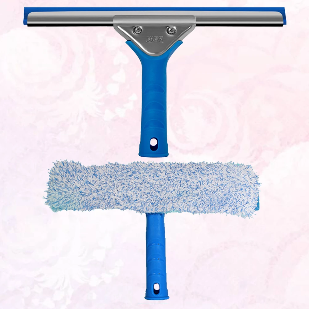 

2Pcs Glass Wiper Set Durable Household Cleaner For Window Mirror Car Tile Glass Brush Wiper Set Smooth Surface