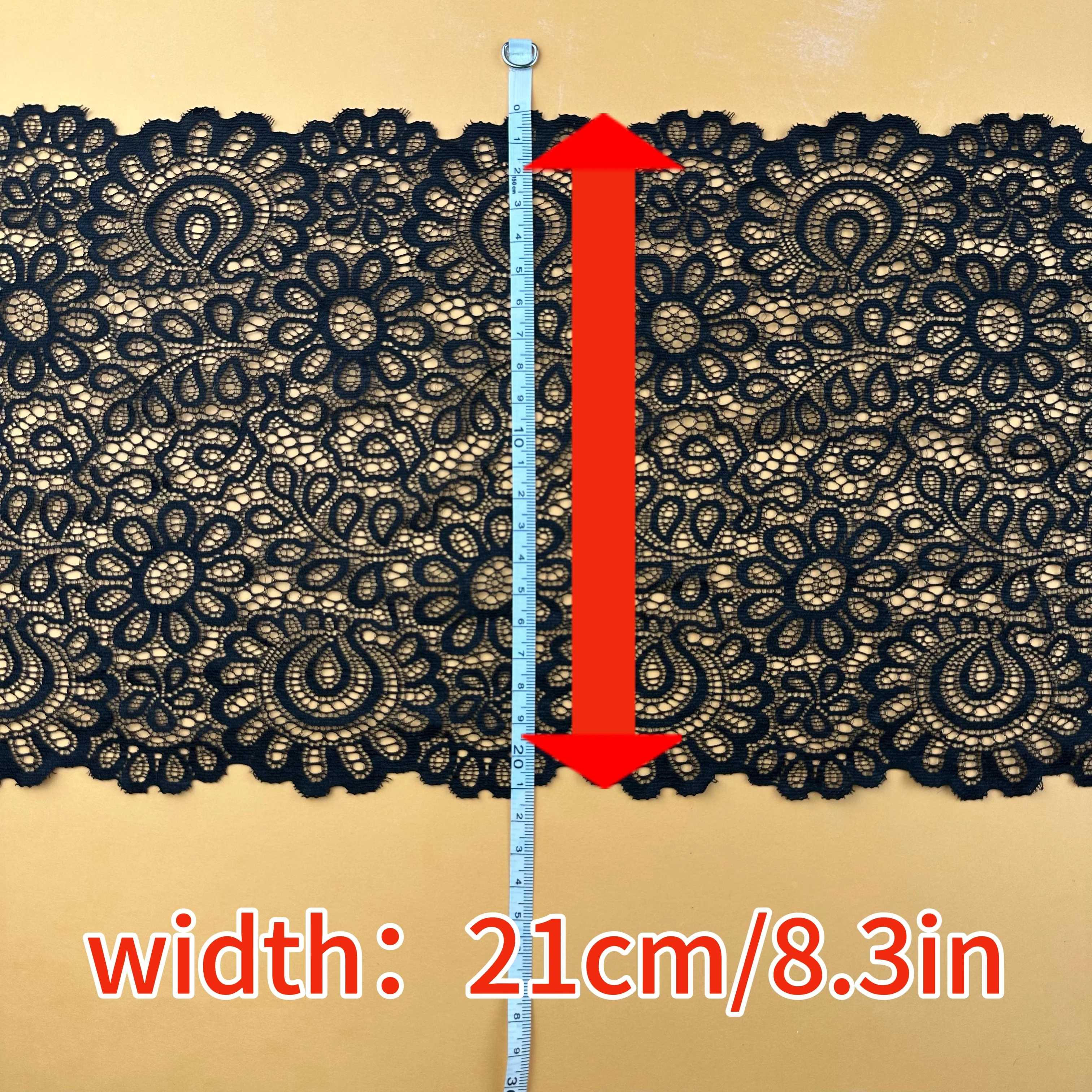 Elastic Lace Trim 8.3 Inch Bla - đánh giá và giá Guipure Lace Panel