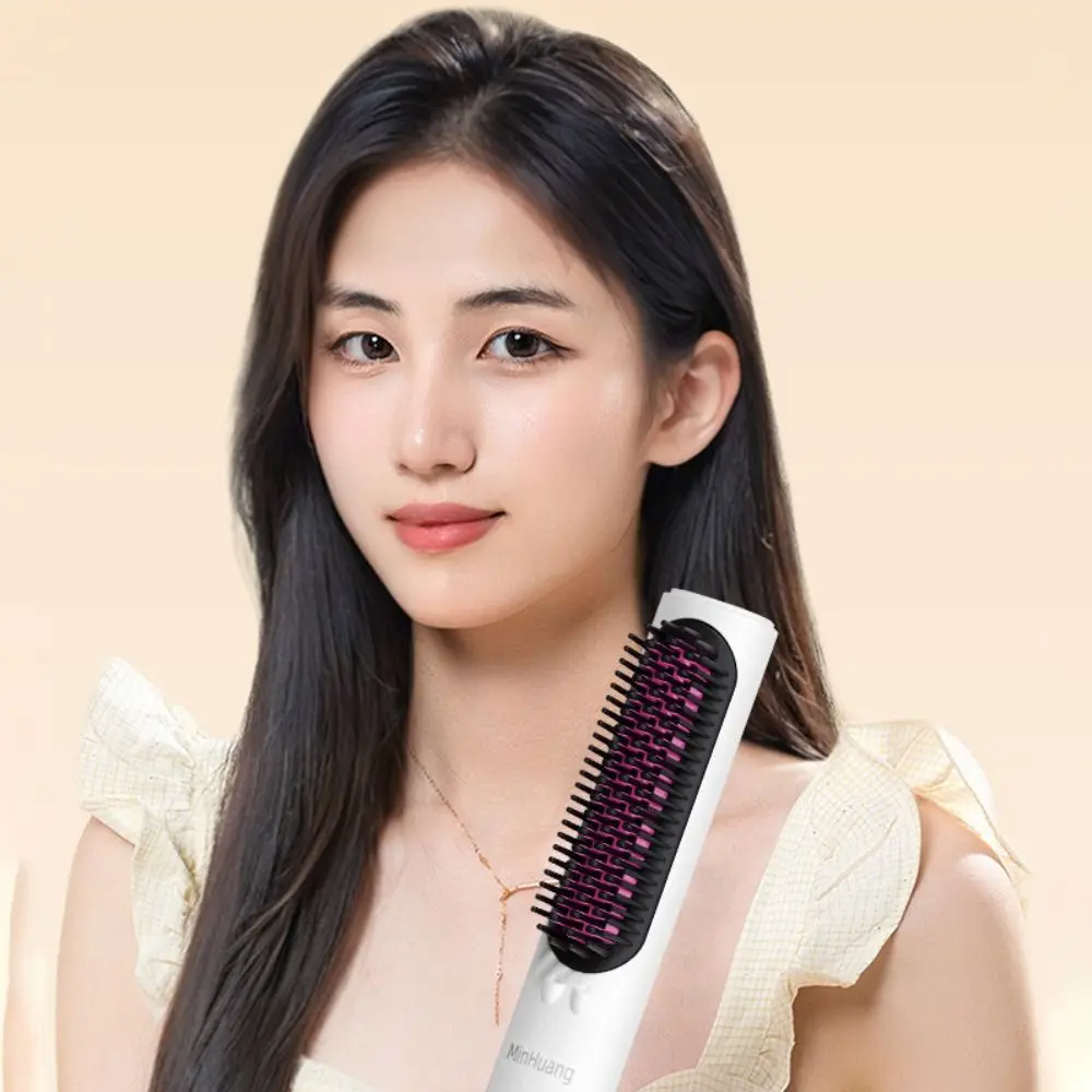

New Negative Ion Hair Straightener 4 Temp Settings 140-200C° Straightening Comb Anti-Scalding Cool Air Straight Hair Comb