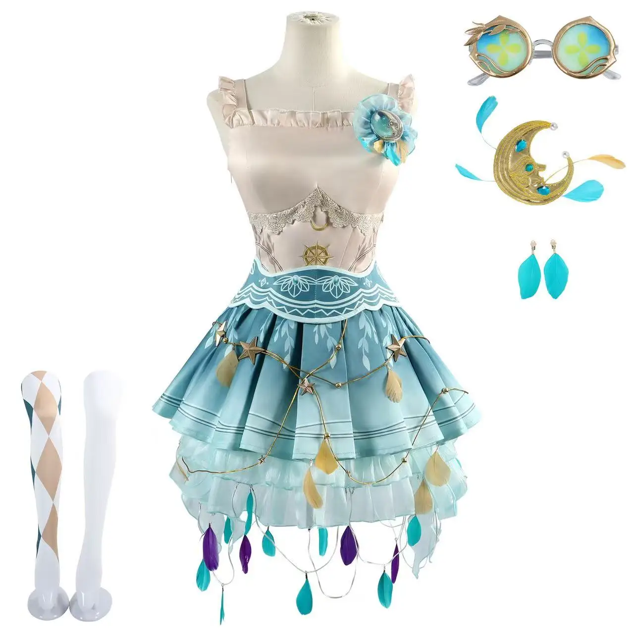 Cos The Fifth Personality Dancer Exiled Moonlight Costume Costume anime Animation