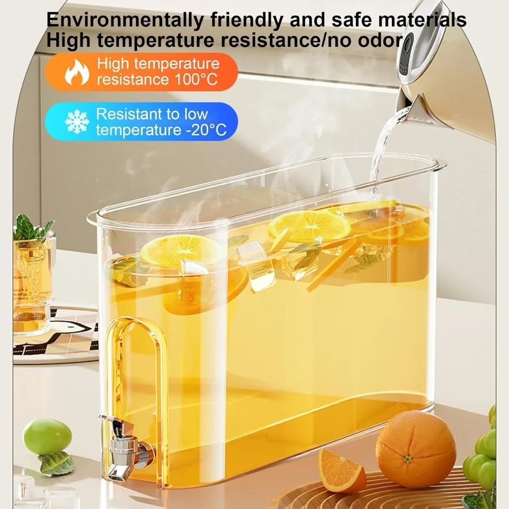 Best Kettle Refrigerator BeverageDispenser Liquid Drink Container4L Water Tank with Tap BPA Free Suitable for Party and DailyUse
