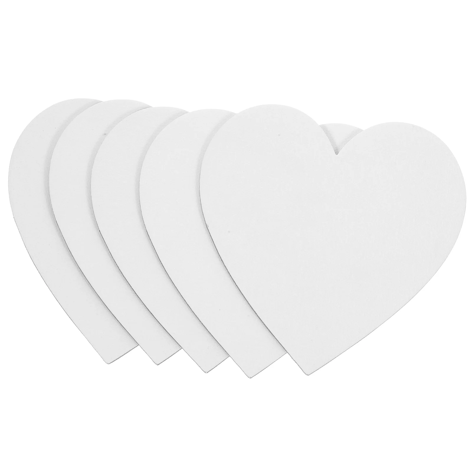 5 Pcs Oil Painting Board Panel Artist Drawing Boards Paper Surfboard Cotton Canvas Heart Shape