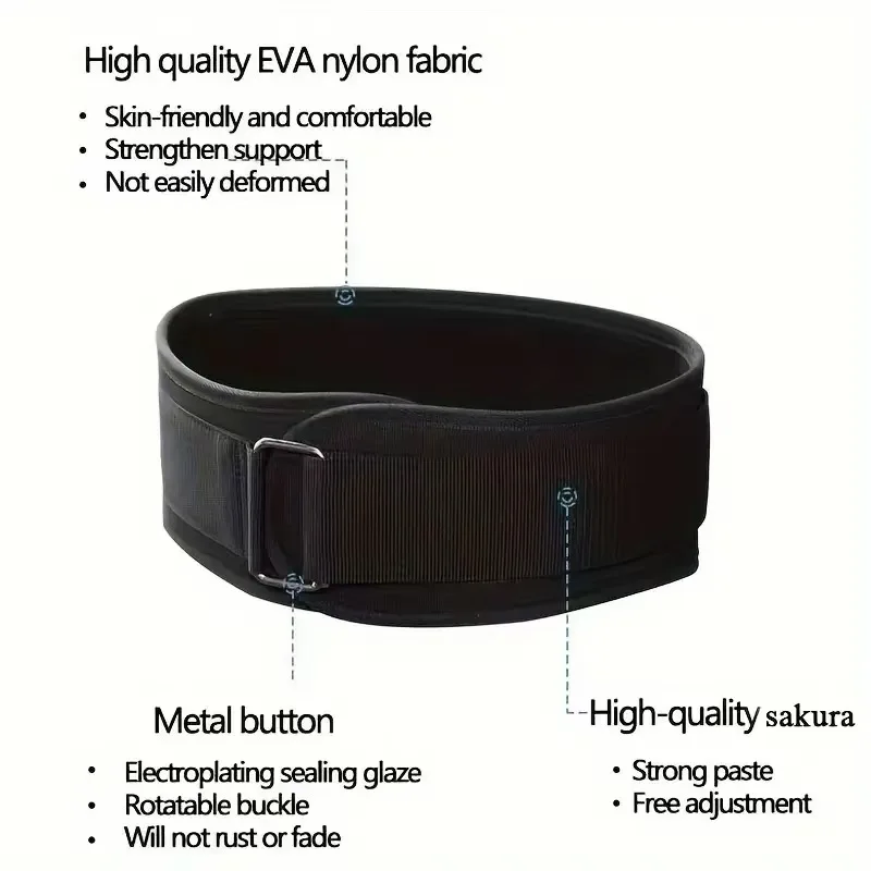 Cinturón de levantamiento de pesas para levantamiento de pesas, corsé de entrenamiento de levantamiento de pesas en cuclillas, soporte ajustable para hombres y mujeres, pr de fitness profesional