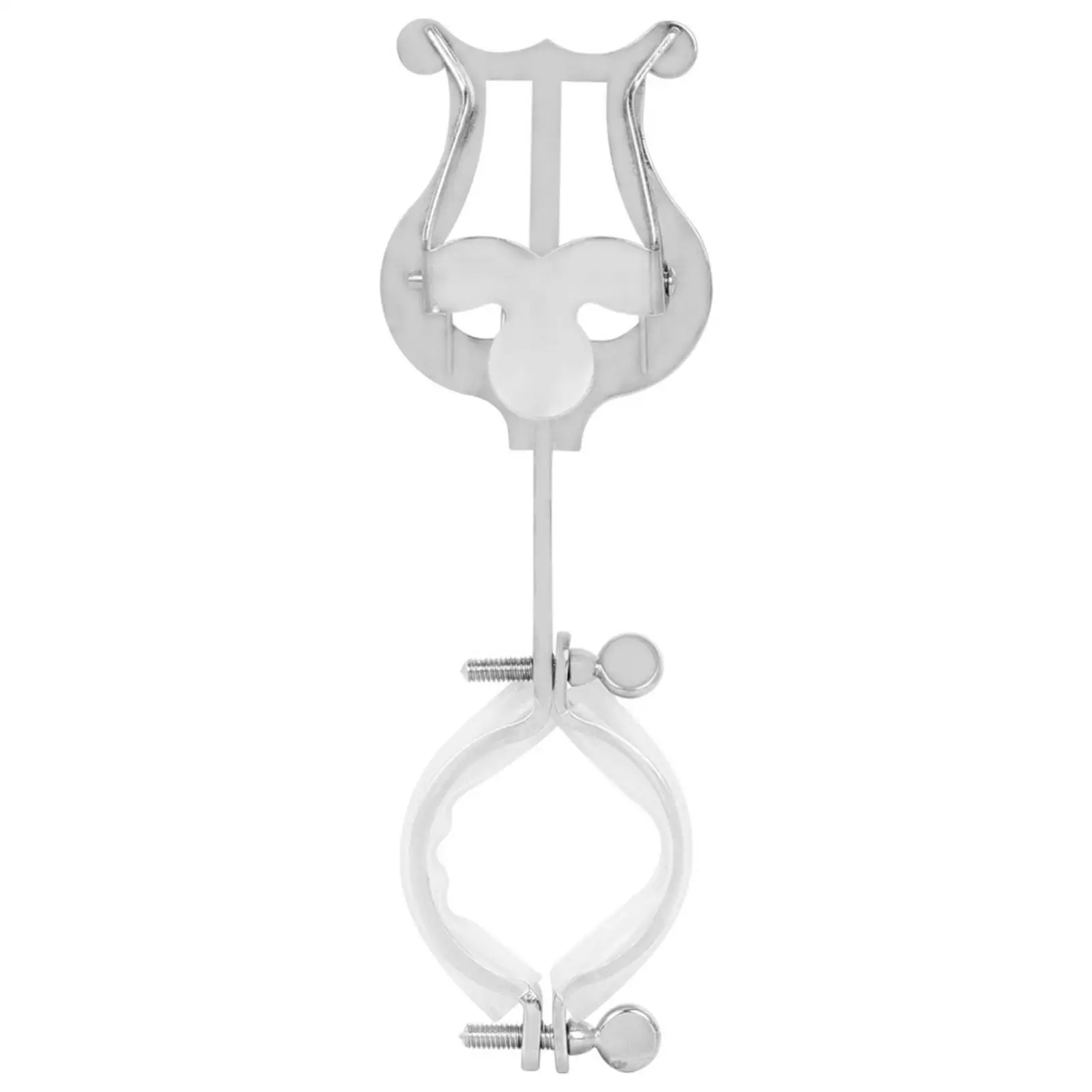 Stainless Steel Music Score Clip for Marching Wind Instruments with Screw Knob Central Arm for Quick Music Insertion