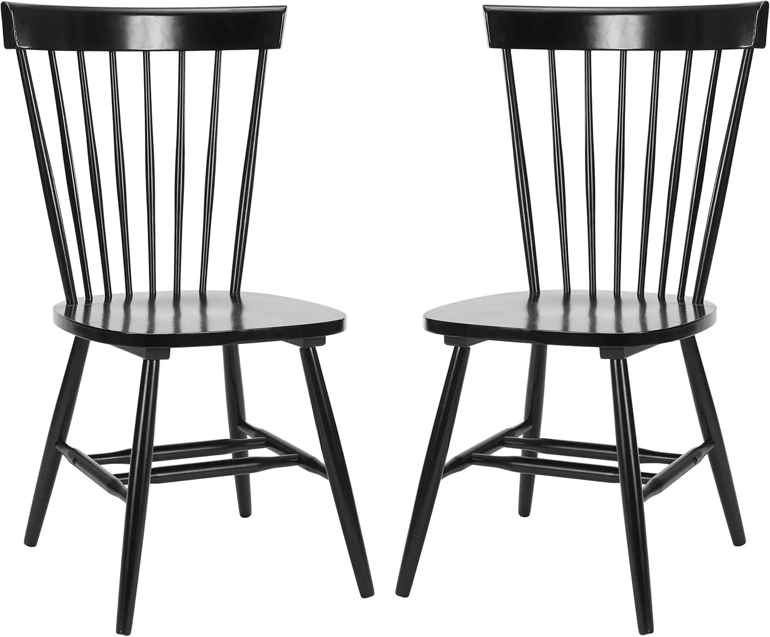 

Parker Spindle Windsor Set of 2 Dining Chair, 17, Black