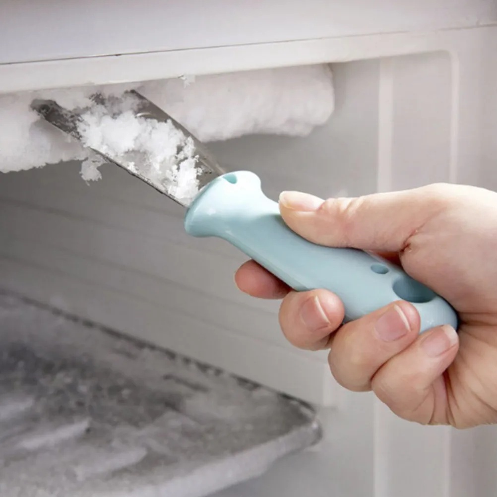 3Pcs Refrigerator Ice Removal Shovel Stainless Steel Ice Scraper Tool Ergonomic Handle Hanging Hole for Rapid Deicing