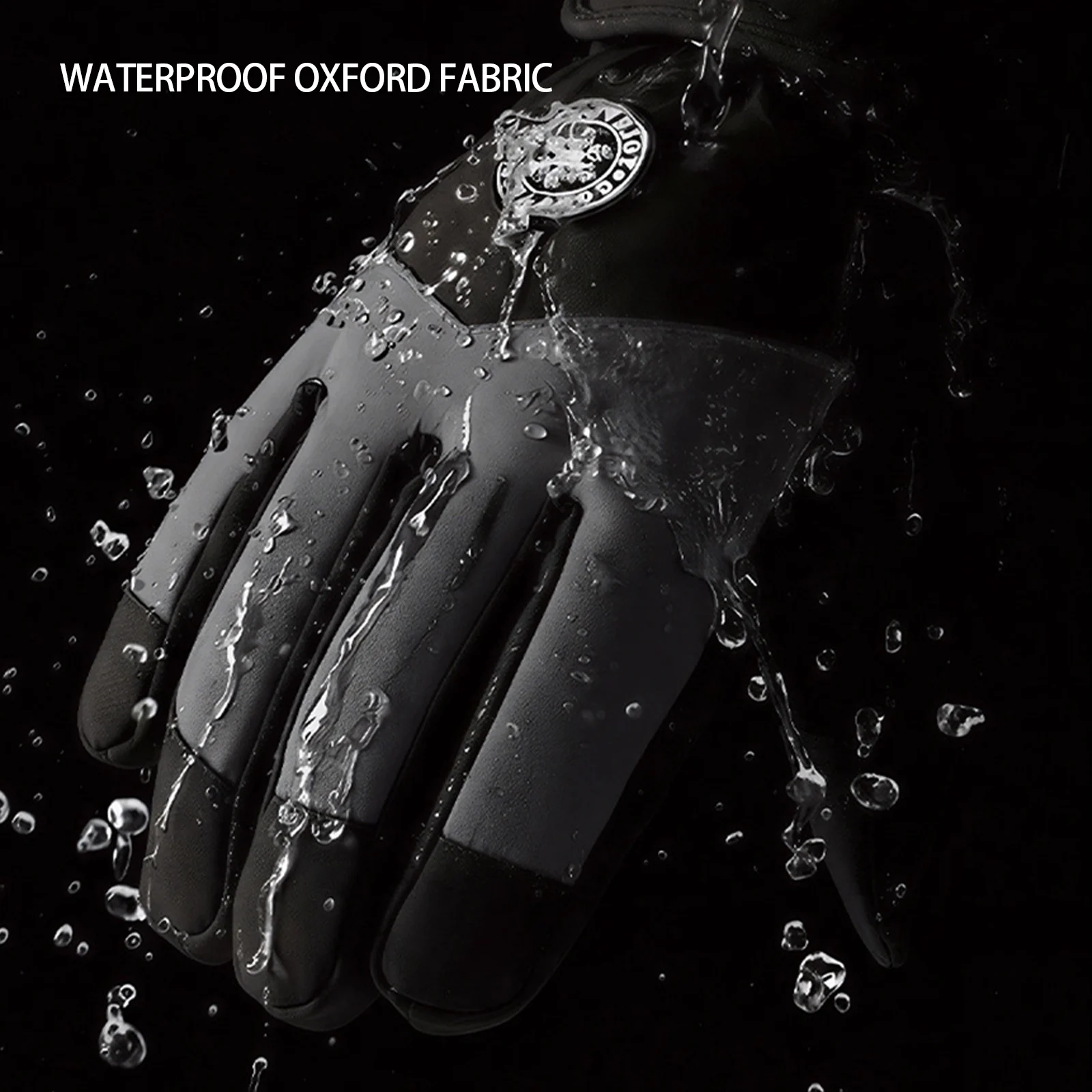 قفازات تزلج شتوية للرجال والنساء مقاومة للرياح قفازات لمس حرارية دافئة بطبقة مزدوجة قفازات سميكة لركوب الدراجات النارية