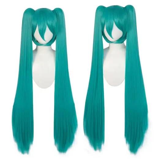 42inch Green Anime Long Synthetic Hair Lolita Cosplay Halloween Wig