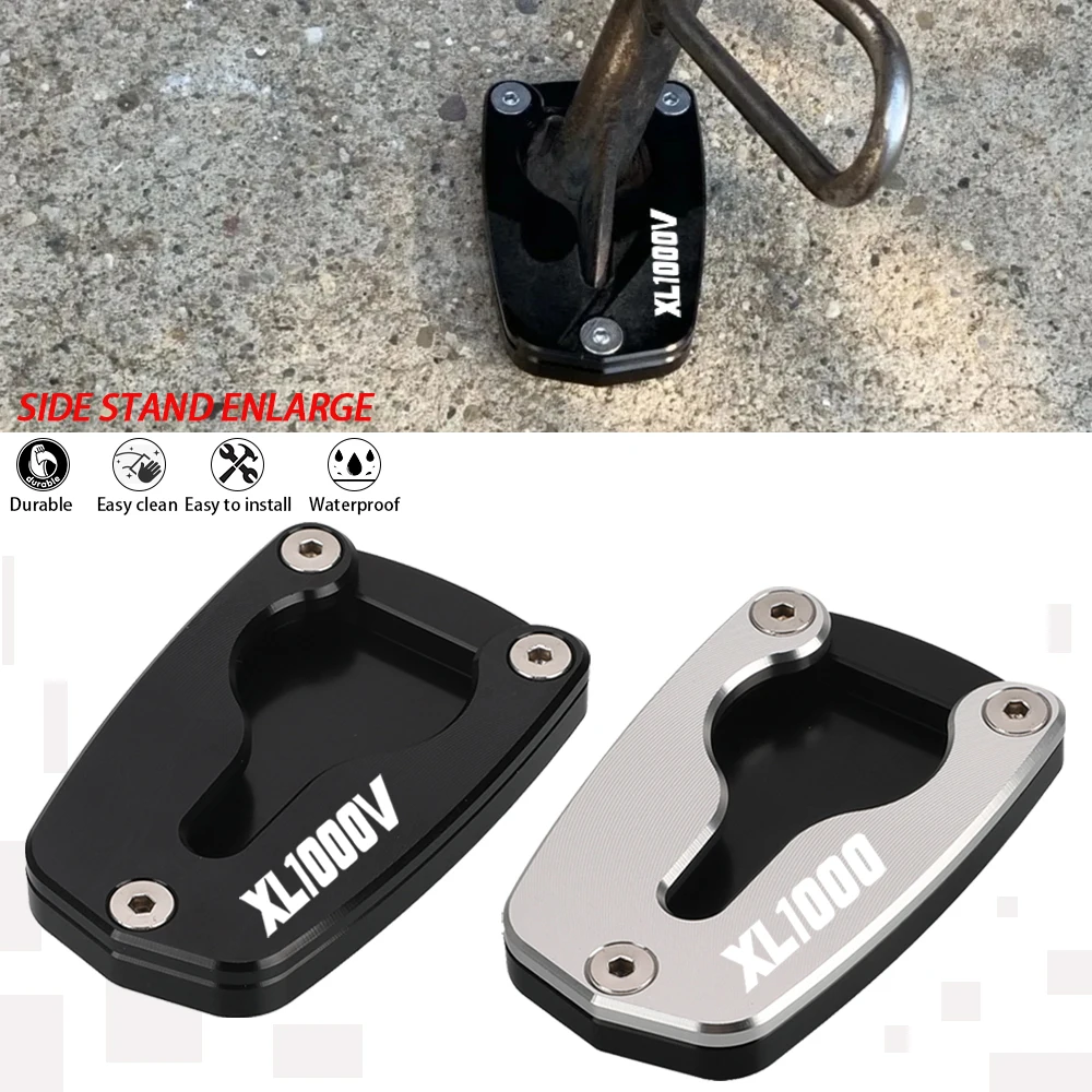 

XL1000V Motorcycle Accessories Kickstand Enlarger Pad Side Stand Extension Plate For HONDA XL1000 XL 1000 V VARADERO 2003 - 2011