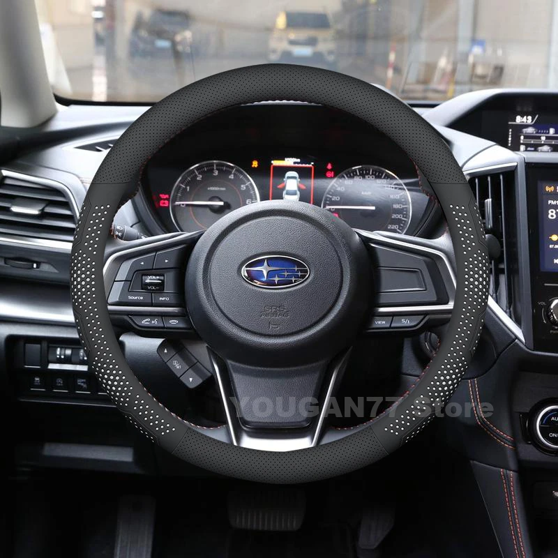 

Leather Car Steering Wheel Cover For Subaru xv 2012-2022 2023 Ultra Thin Breathable Auto Steering Wheel Subaru xv Accessories