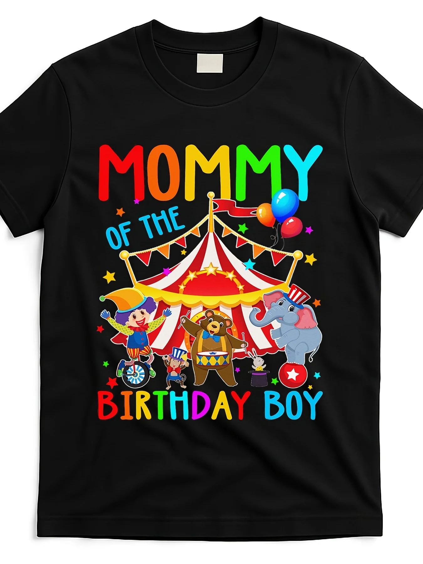 Mommy Of The Birthday Carnival Circus Themed Family Bday T Shirt Mot5854159 At Black Product Image Same Style For Men And Women