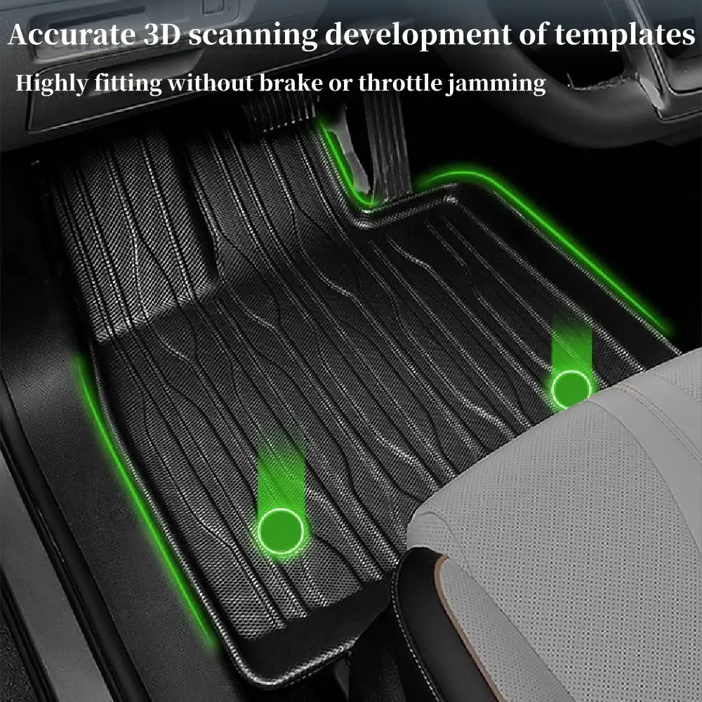 For Audi Q4 E-tron 2022-2024 TPE Floor Mats. All Weather Anti-Slip Waterproof Rear Trunk Pad Cargo Liner Interior Accessories