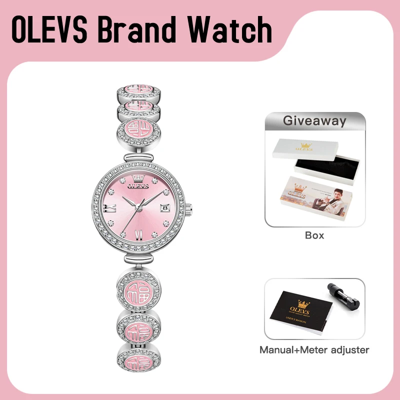 OLEVS 5630 Woman Watch Elegant  Fashion Quartz Watch Waterproof Luminous Chronograph Date Good Luck Ladies Watch Original Reloj