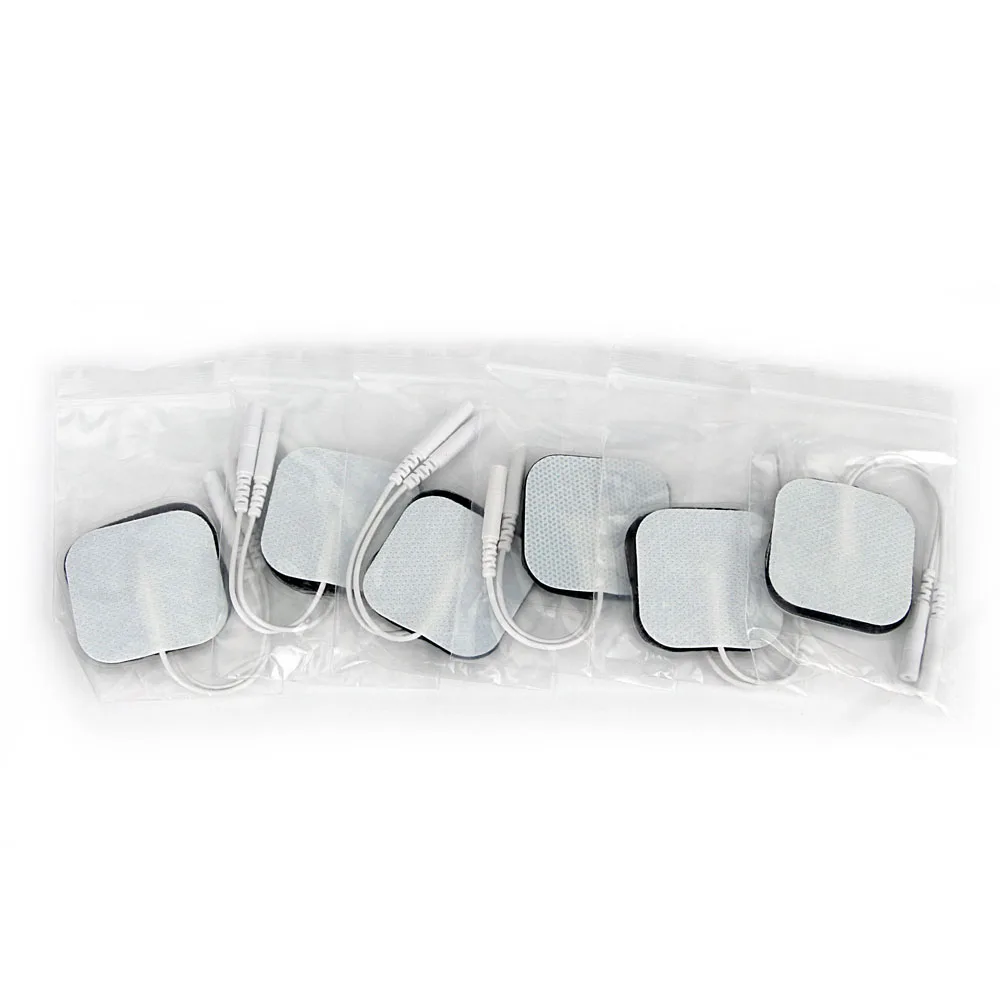 10pcs 4X4CM Tens Electrode Pad Reusable Self Adhesive For Digital Physiotherapy Massager Nerve Muscle Stimulator Accessory Tool