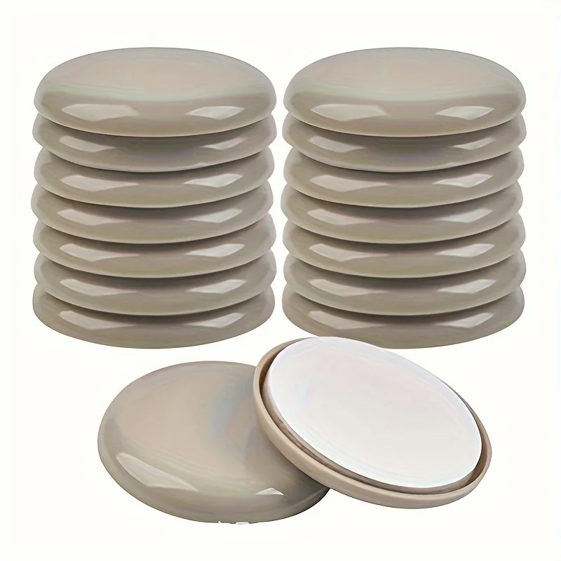 10pcs Reusable Self-Adhesive Furniture Slider Pads for Carpeted Floors - Noise-Damping Heavy-Duty Floor Protectors for Furniture