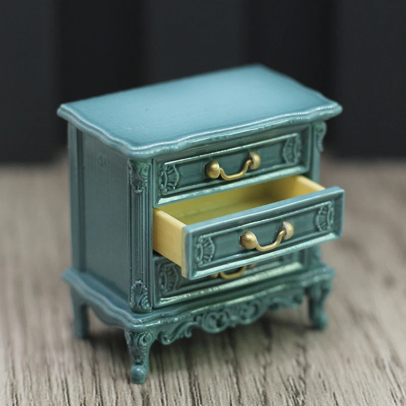 1PC Dollhouse Miniature Simulation Bedroom Bedside Table Model DIY Accessories Doll House Decor