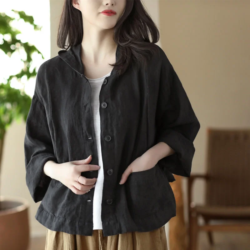 Jackets Women M-3XL Vintage Loose Casual Solid All-match Spring Sunscreen Thin Breathable Japaneses Style Female Gentle Literary