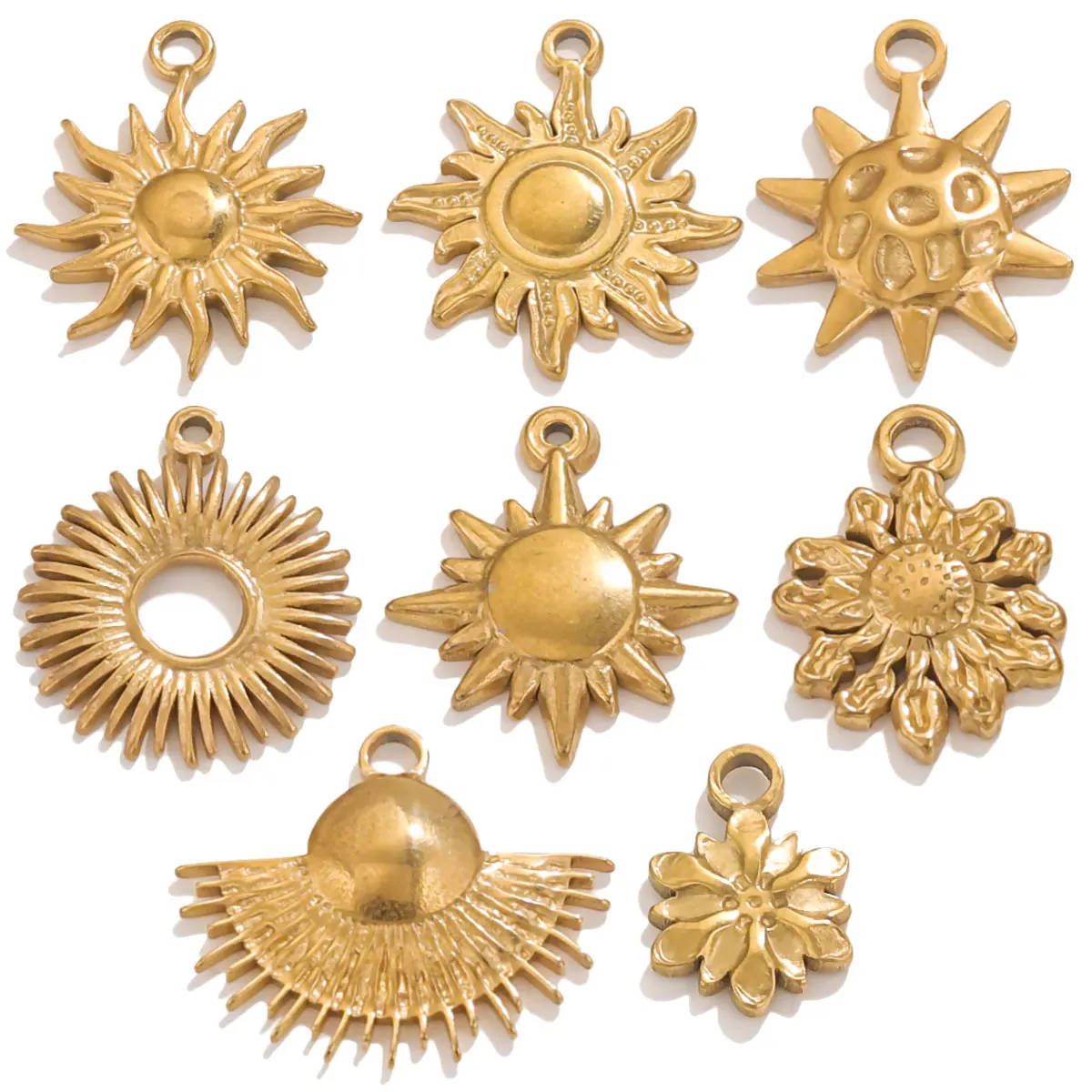 

5PCS Stainless Steel Geometric Sun Pendant for Wholesale Bulk Jewelry Connectors Earring Making SuppliesDIY Bracelet Accessories