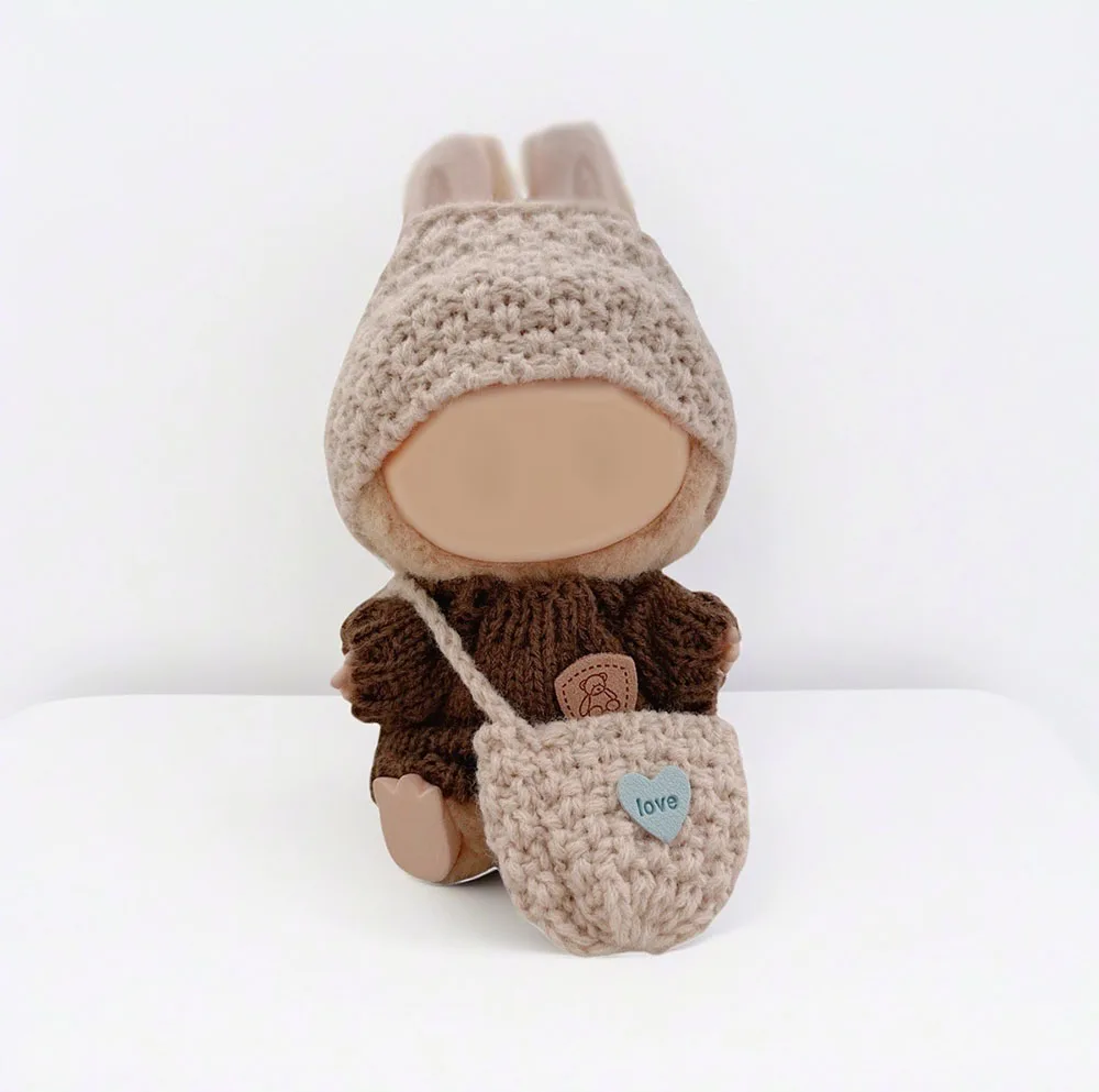 

Cute plush three-piece jumpsuit set for V1/V2 Vinyl Doll Design Original Sitting Party Baby Clothes Eagerly Luxury Funny Gifts