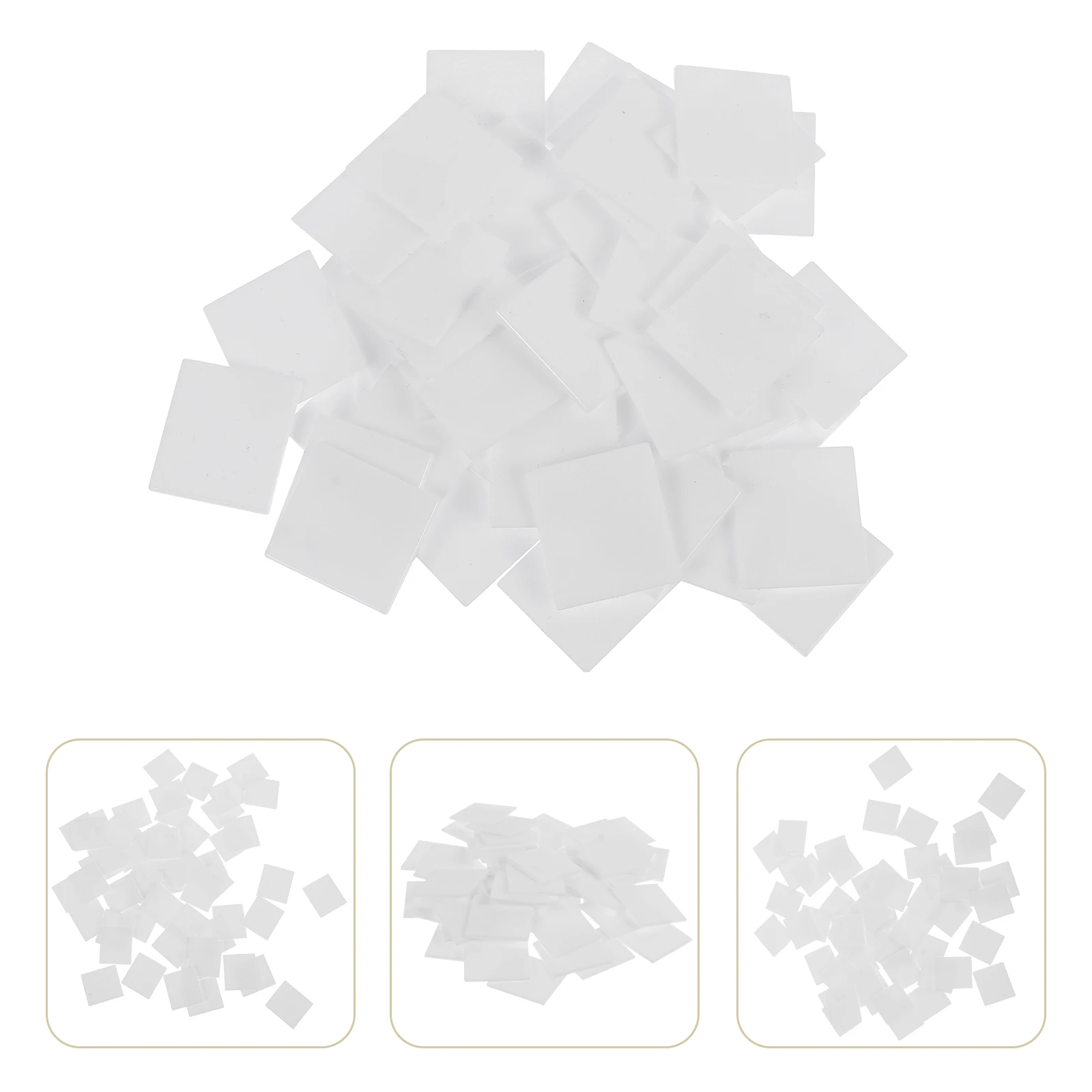 

52 Pcs White Keys Small Square Plastic Durable Keytops for Piano Repair Parts Supplies Accessories Keyboard Instruments