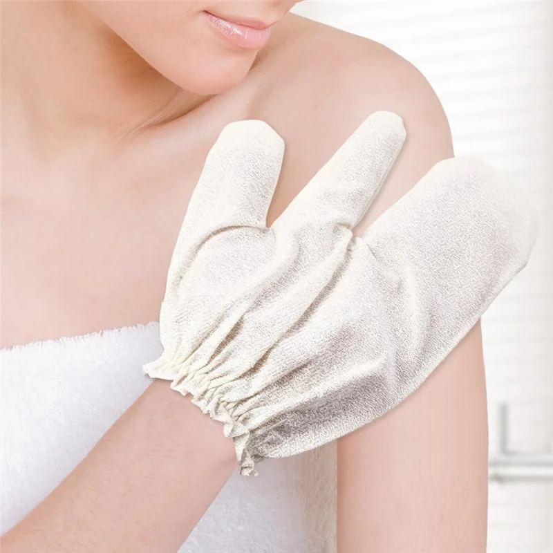 

Gloves Raw Silk Massage Gloves Ayurvedic Massage, Raw Silk For Dry Skin Brushing Massage-A58E
