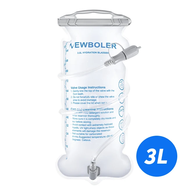 NEWBOLER Wasserbeutel Reservoir Wassernachfüllbeutel Aufbewahrungsbeutel Ohne Bisphenol 1L 1,5L 2L 3L Lauf-Sport-Tankrucksack
