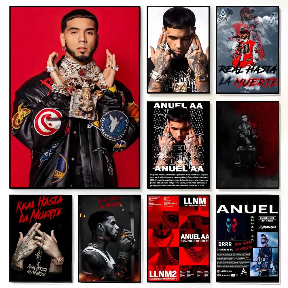 A-Anuel AA Real Hasta La Muerte Poster American Film Mural Home Childrens Room Wall Decor Print