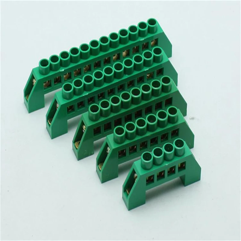 

1Pcs JDA8-0812 Distribution box rail type connection copper bar copper terminal strip wiring block flame retardant plastic Blue